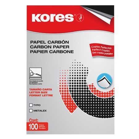 Papel carbon Kores caja de 100 unidades