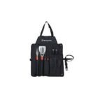 SET UTENSILIOS PARA BBQ CON DELANTAL 5 PZAS