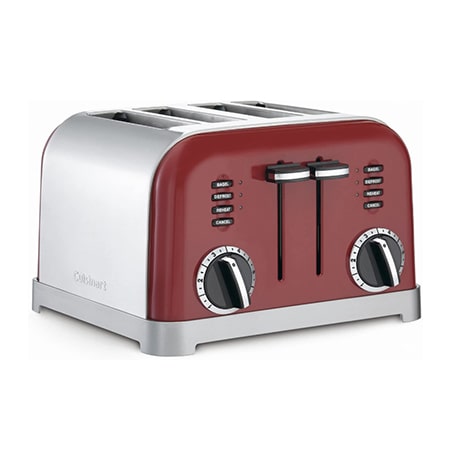 TOSTADORA CUISINART 2-4 REBANADAS ROJO METALICO