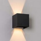 APLIQUE CUBO DOBLE LUZ NEGRO