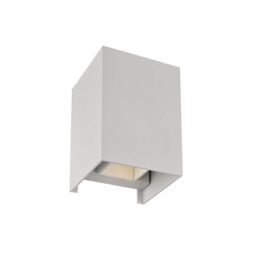 LAMPARA PARED EXTERIOR 6W/3000K CUADRADA BLANCA