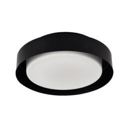 LAMPARA TECHO PLAFON REDONDA 11'' SUPERFICIE NEGRO