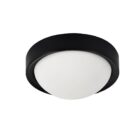 LAMPARA TECHO PLAFON REDONDA 9'' SUPERFICIE NEGRO